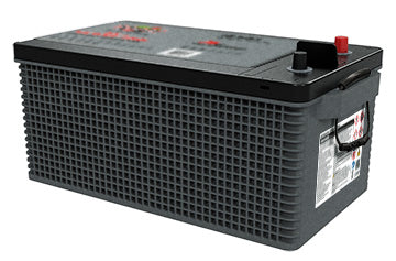 Interstate 8D-AGMX grey case battery, side image