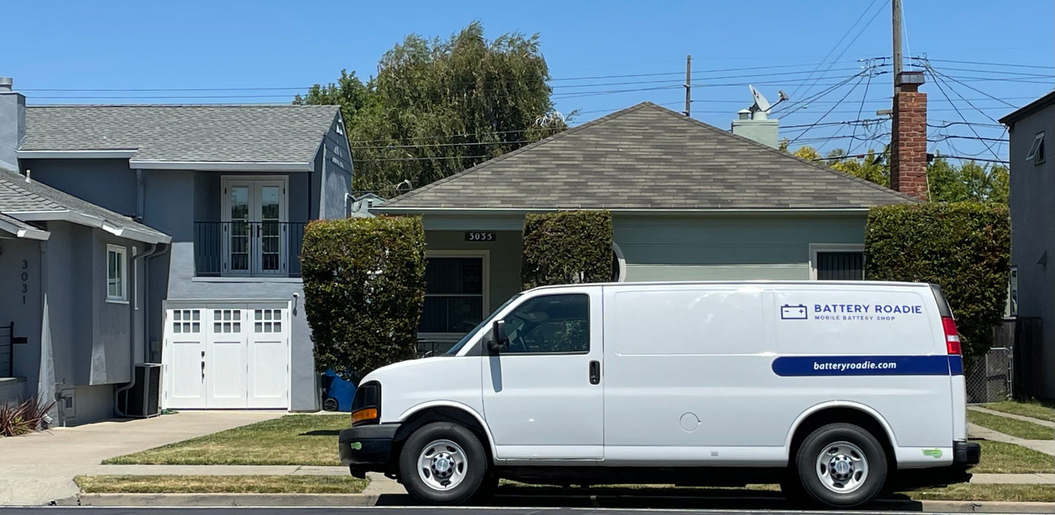 Battery Roadie van on service call