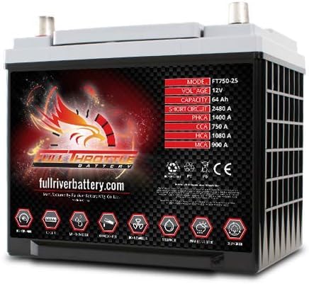 Battery with Full Throttle brand label. Part FT750-25