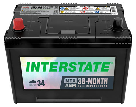 Interstate Sealed AGM Automotive Battery MTX-34