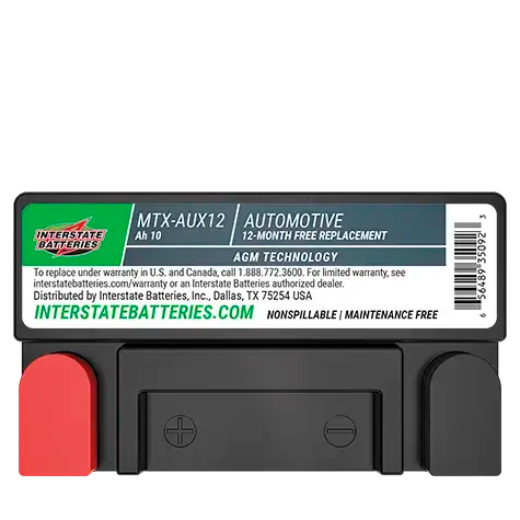 Interstate Auxiliary AGM Battery MTX-AUX12
