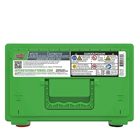 Interstate Automotive Battery Pure Lead AGM MTZ-78