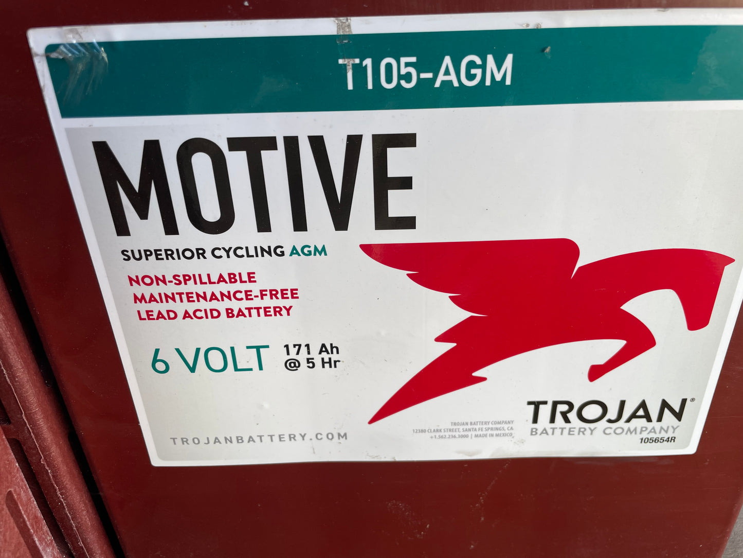 Trojan T105-AGM Old stock clearance. 6V 217ah AGM