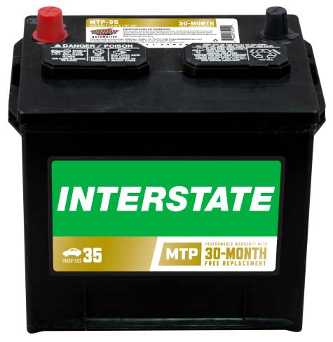 black car battery, Interstate label