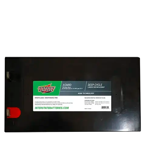 INTERSTATE BATTERY GROUP 8D AGM DEEP CYCLE 1500 CCA 1875 CA 250 AH