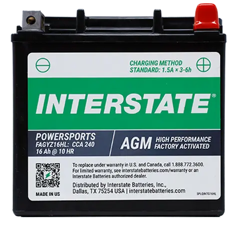 Interstate Harley Davidson Battery FAGYZ16HL