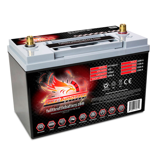 Full Throttle FT1100-31 1100CCA 110ah Pure Lead AGM Battery