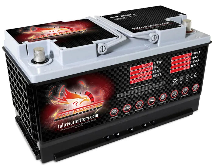 Full Throttle FT890-49 Pure Lead AGM Battery 890 CCA Group Size 49/H8 80ah