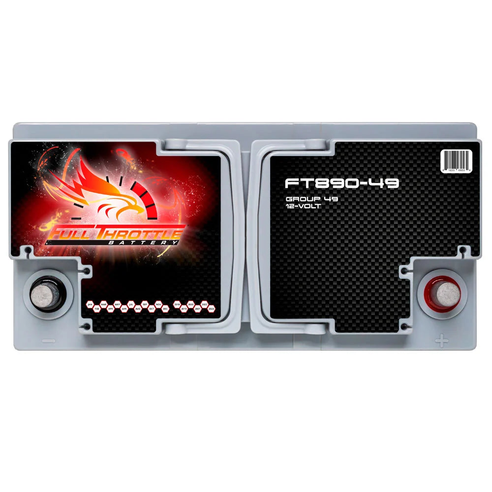Full Throttle FT890-49 Pure Lead AGM Battery 890 CCA Group Size 49/H8 80ah