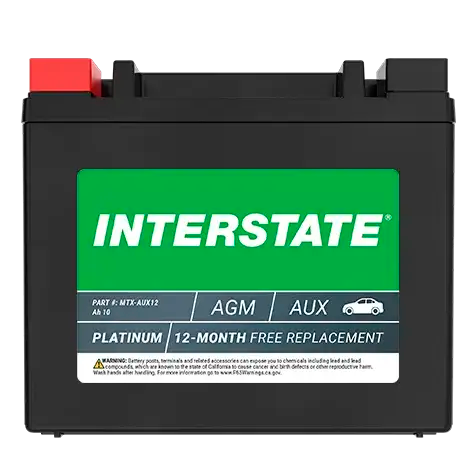 Interstate Auxiliary AGM Battery MTX-AUX12
