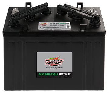 Interstate Battery 12V golf cart battery wet cell with caps