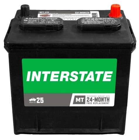 black interstate automotive battery