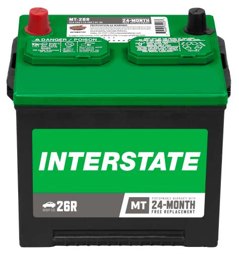 car battery, black with green top