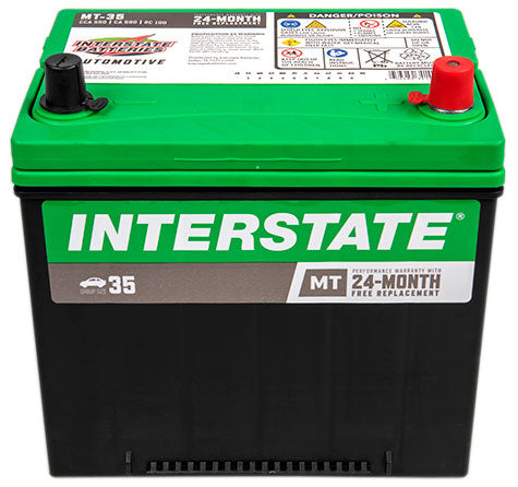 car battery black case green top