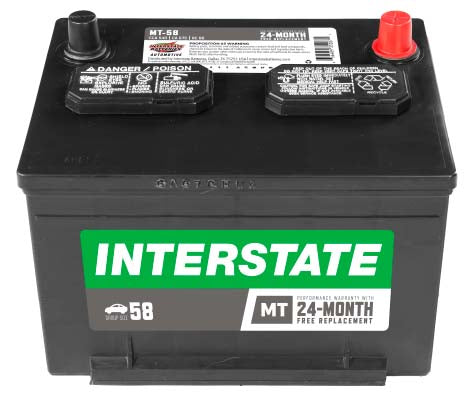 Black Interstate labelled battery