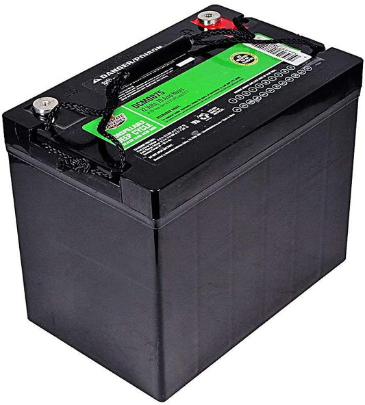 black sealed battery with screw in connectors